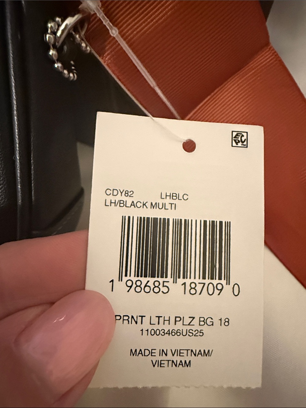 🖤💚Coach NWT Black Leather Plaza 18 Bag with Ellie Graphic & Silver Hardware - Picture 10 of 10